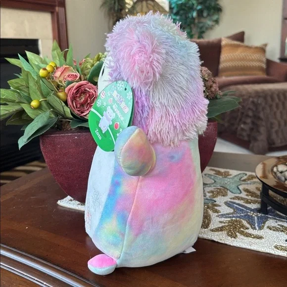 Brand New Squishmallows HugMees Christmas Zozo Pastel Rainbow Plush Snowflake